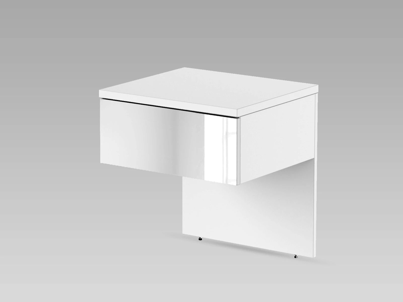 2 Commode de nuit Blanc / Miroir