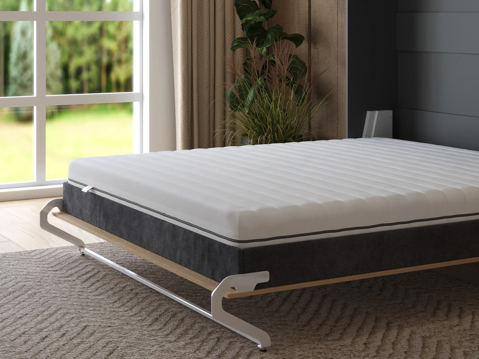 Matelas à ressorts ensachés en mousse à mémoire de forme Smart Catcher 160x200 picture 1