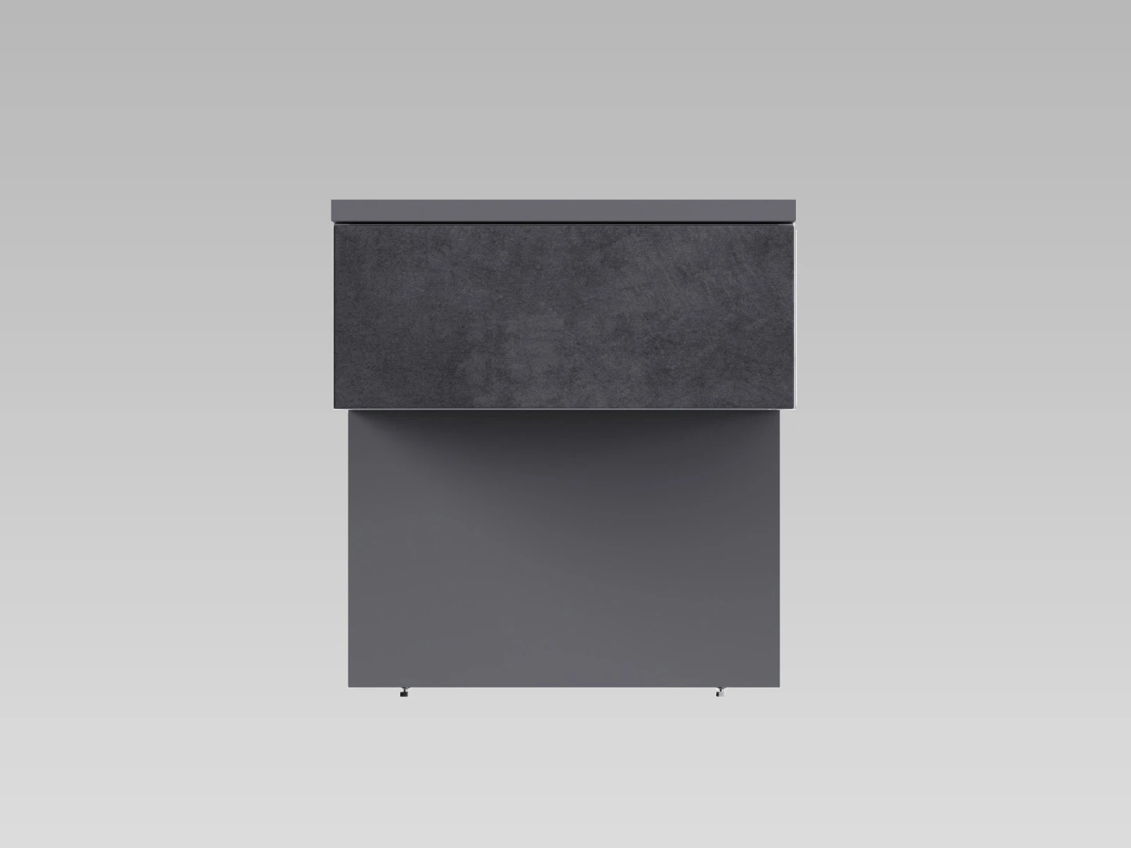 1 Commode de nuit (40 cm de profondeur) Anthracite / Anthracite Tissu