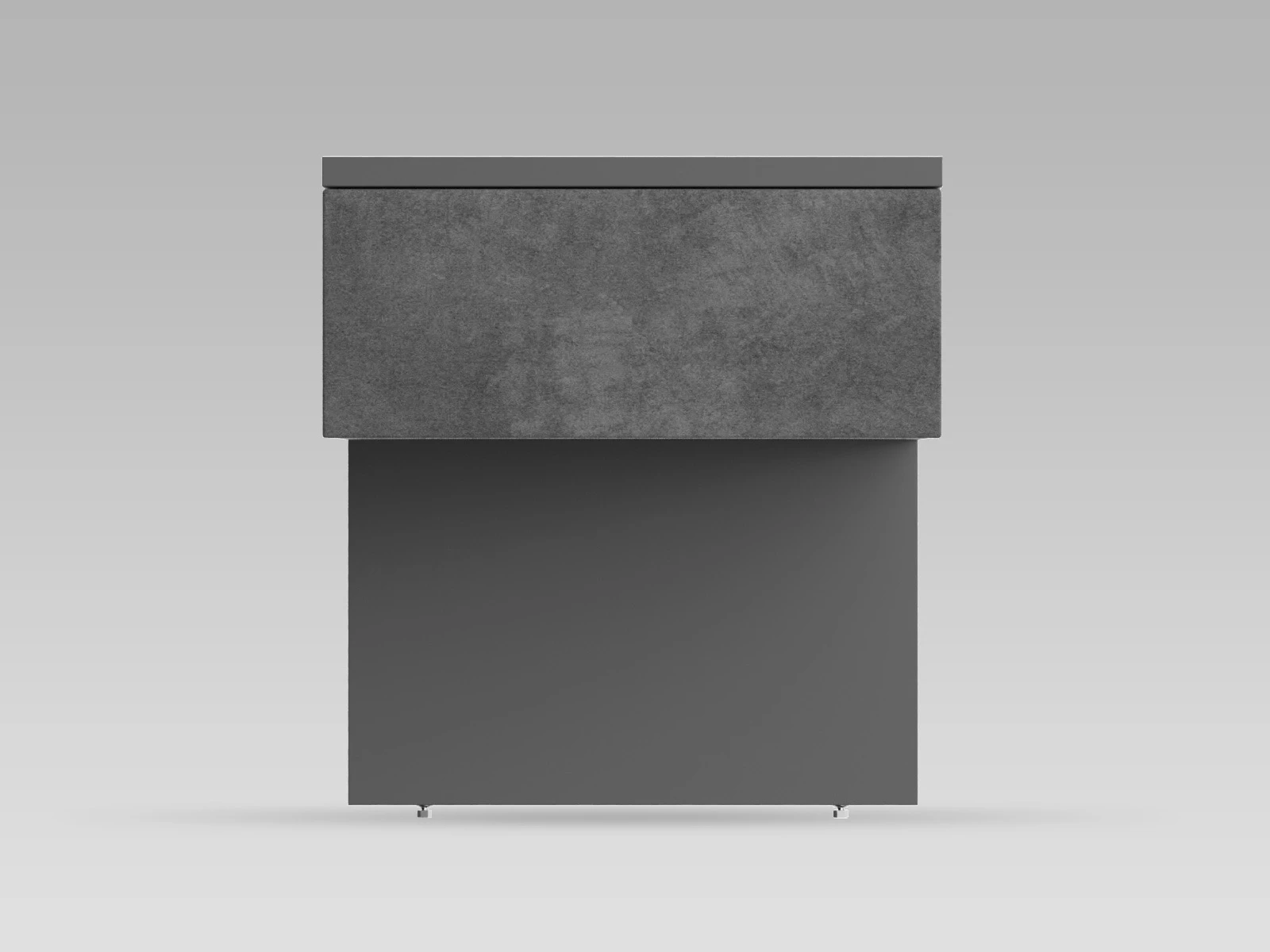 1 Commode de nuit (40 cm de profondeur) Anthracite / Anthracite Tissu