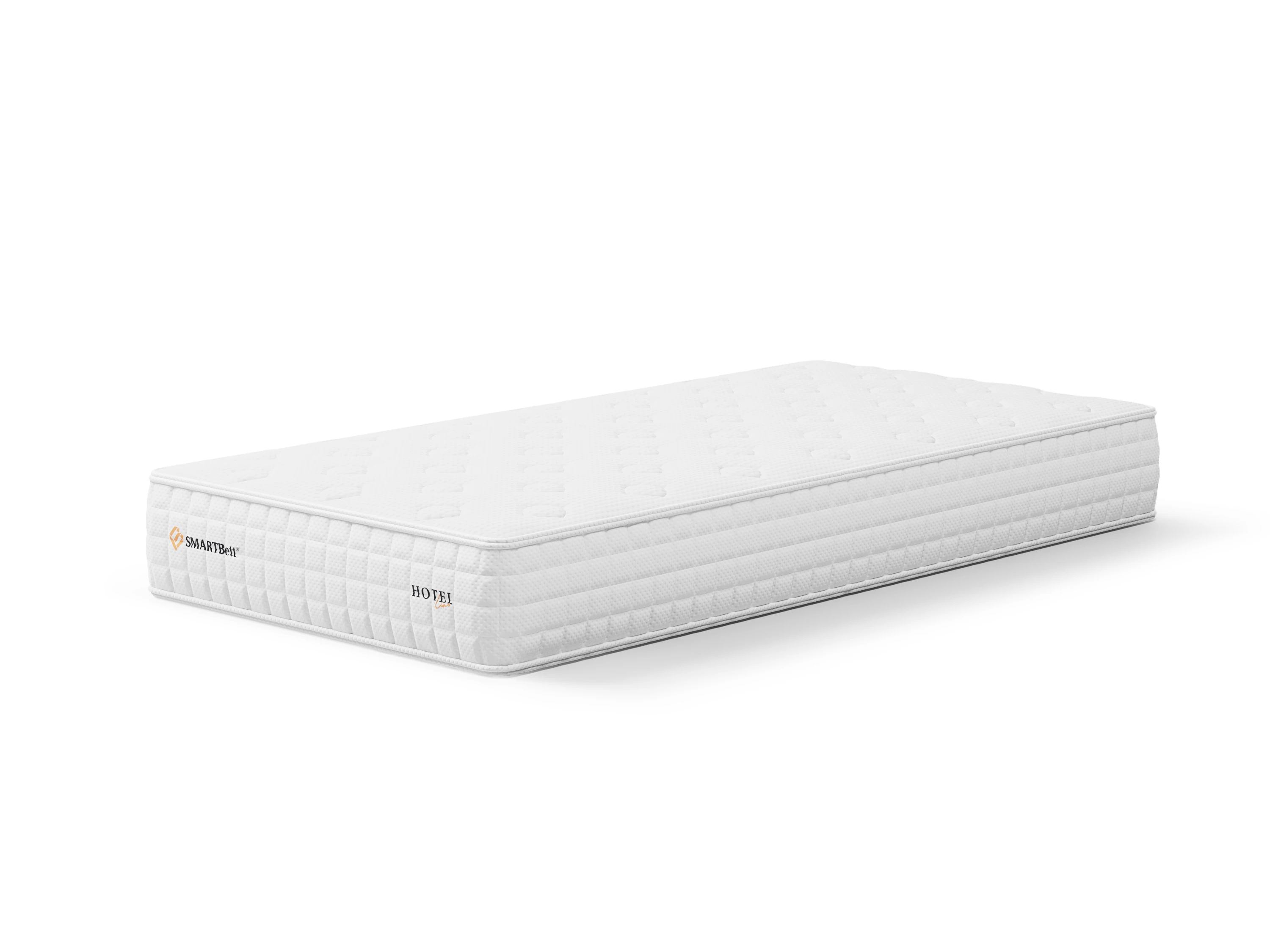 2 Lit double rembourré 2x 100x200cm beige clair incl. matelas 2x100x200cm